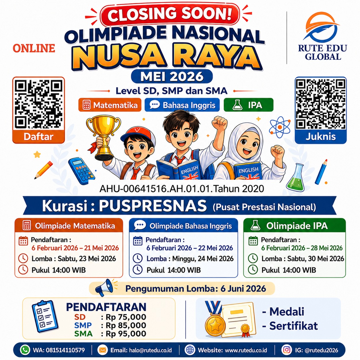 Olimpiade Nasional Nusa Raya Mei 2026